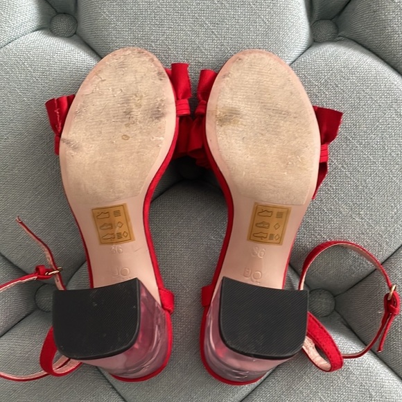 Urban Outfitters Rachel Lucite Red Block Heels - Picture 13 of 16